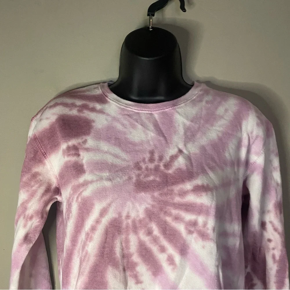 Dreamside Kids Crew Neck Pullover Purple Tie-Dye Sweater girls comfy cozy